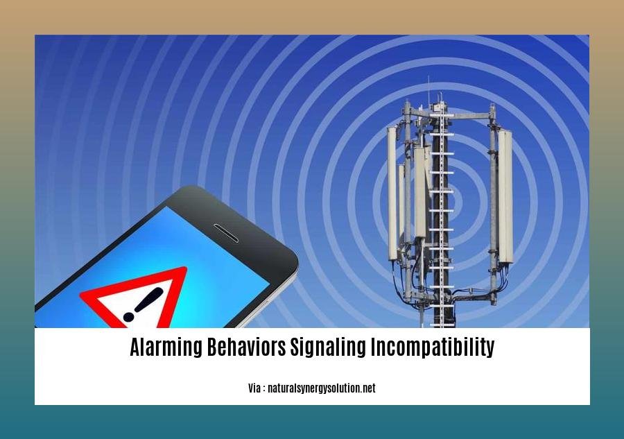 alarming behaviors signaling incompatibility
