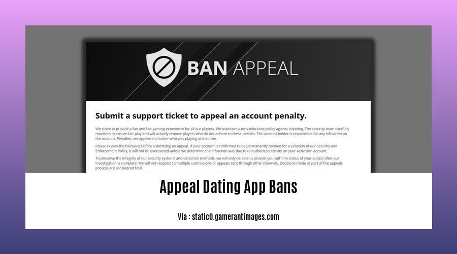 appeal dating app bans