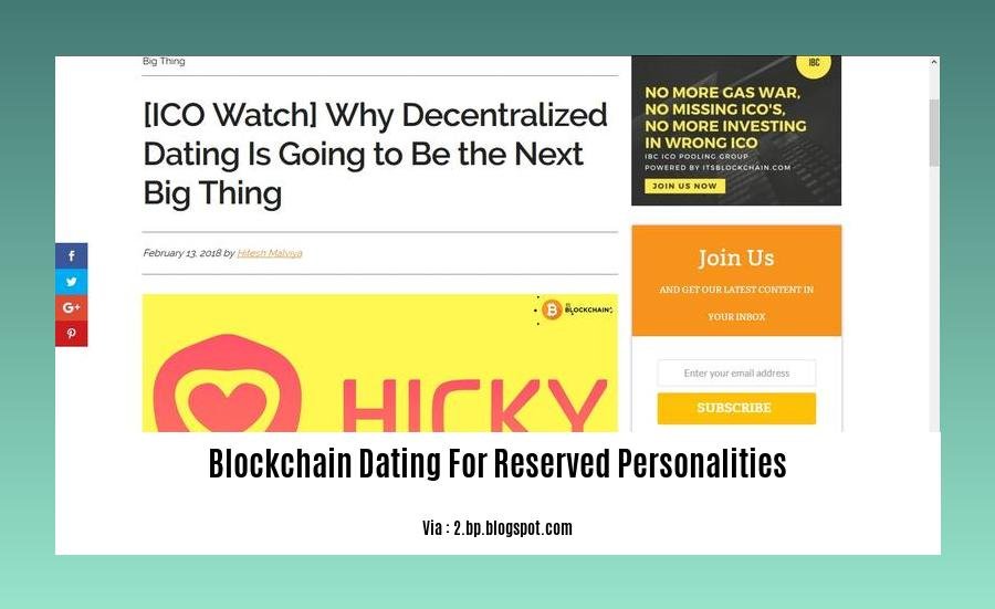 blockchain dating for reserved personalities