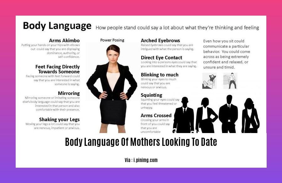body language of mothers looking to date
