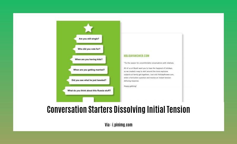 conversation starters dissolving initial tension