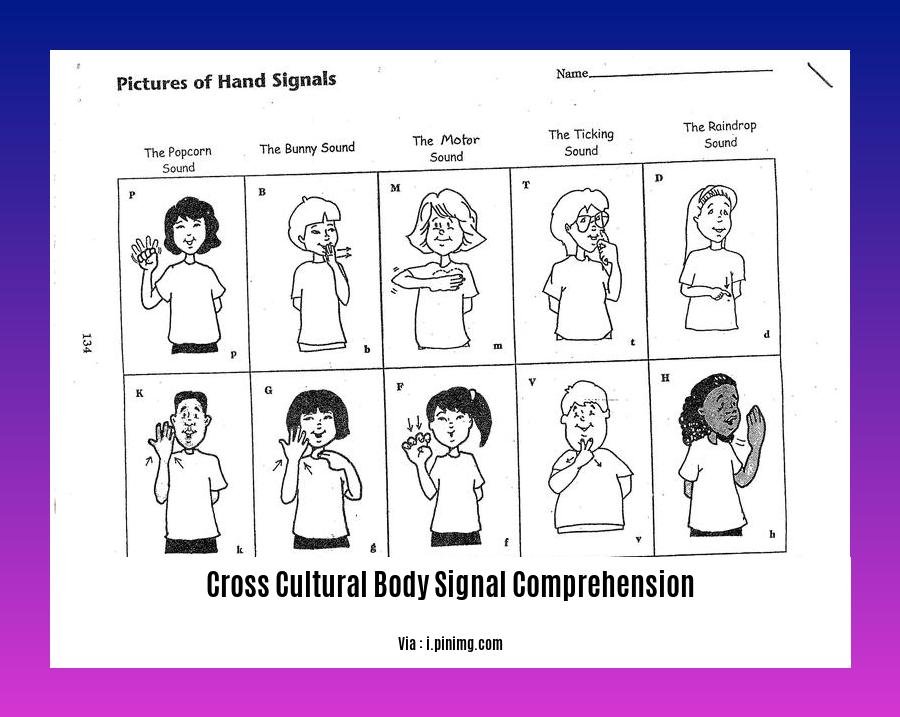 cross cultural body signal comprehension