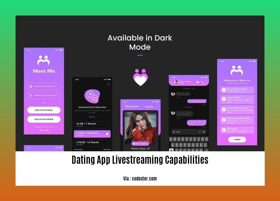 dating app livestreaming capabilities