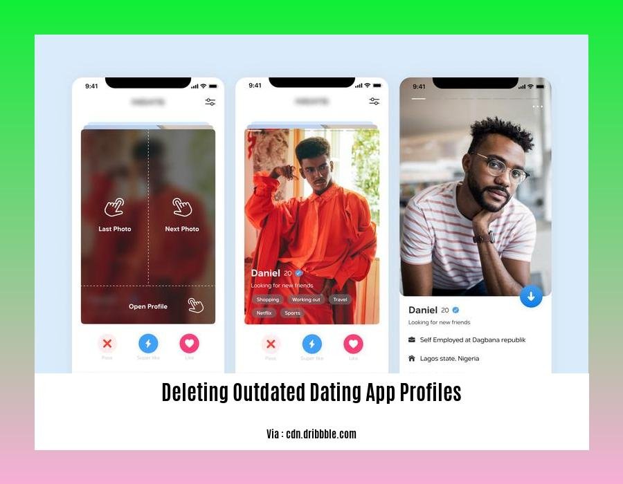 deleting outdated dating app profiles