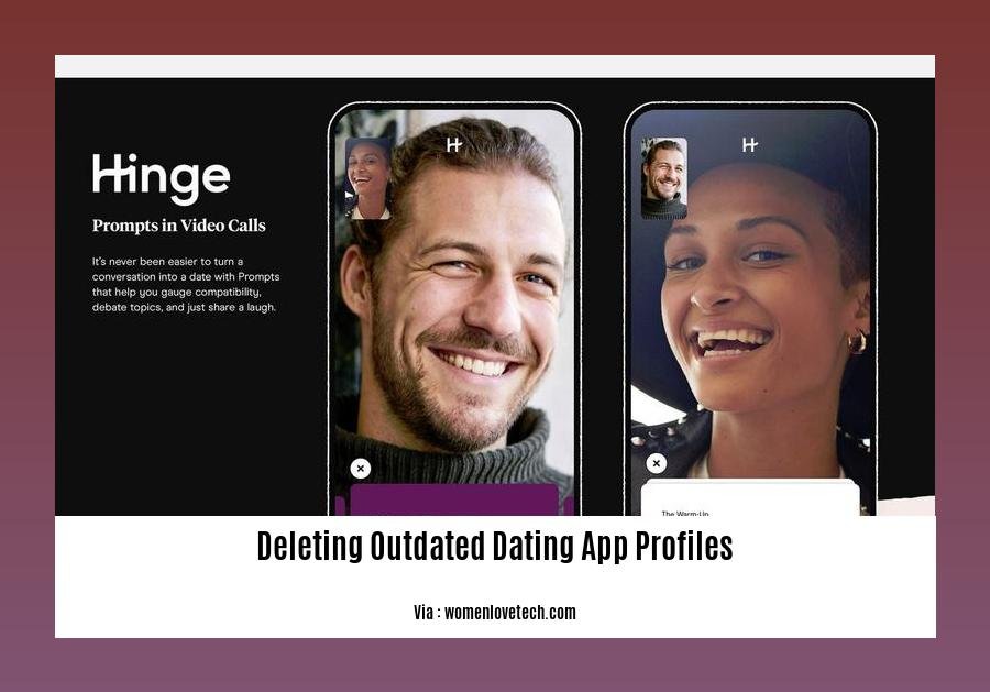 deleting outdated dating app profiles
