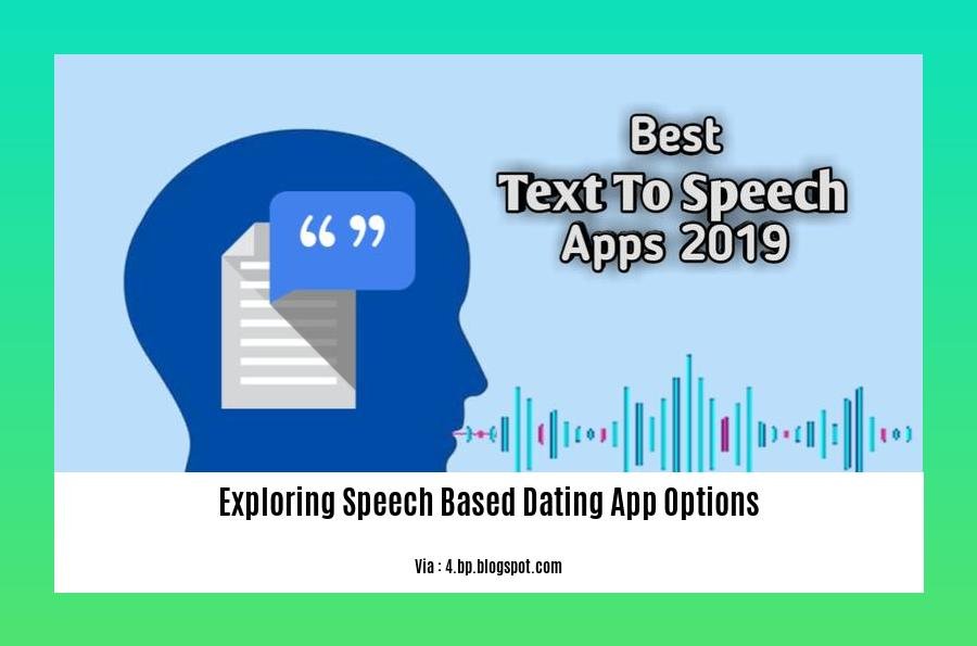 exploring speech based dating app options