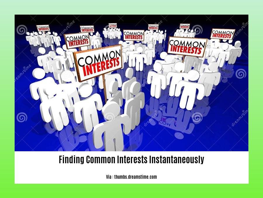 finding common interests instantaneously