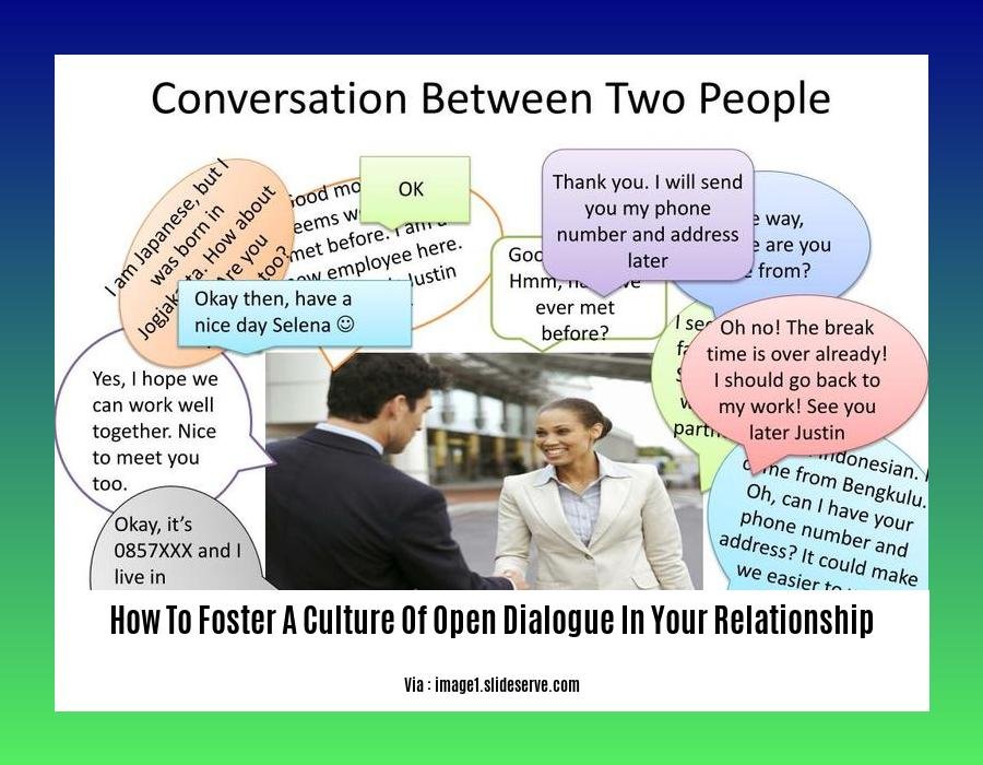 how to foster a culture of open dialogue in your relationship