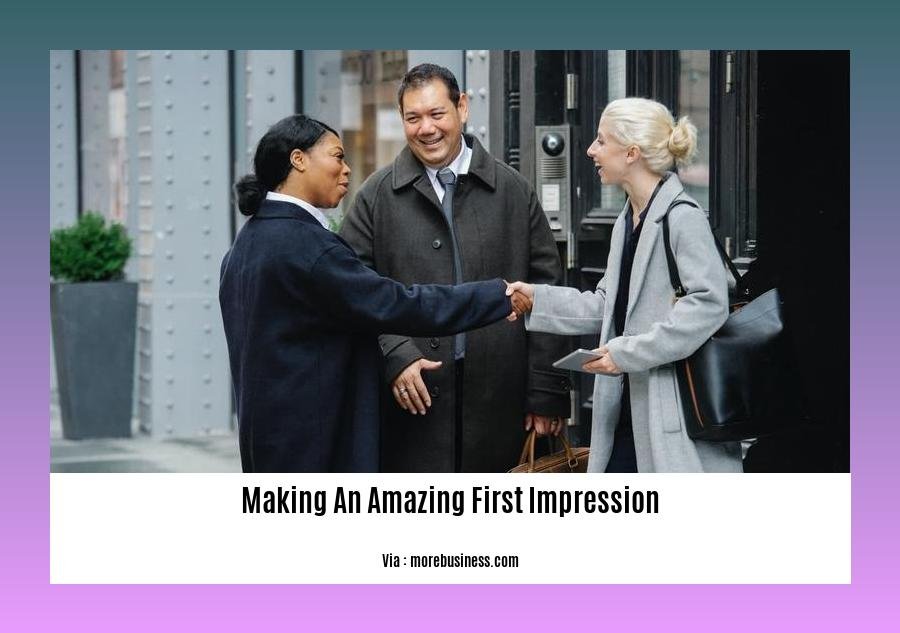 making an amazing first impression