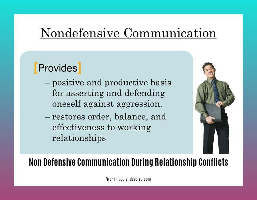 non defensive communication during relationship conflicts