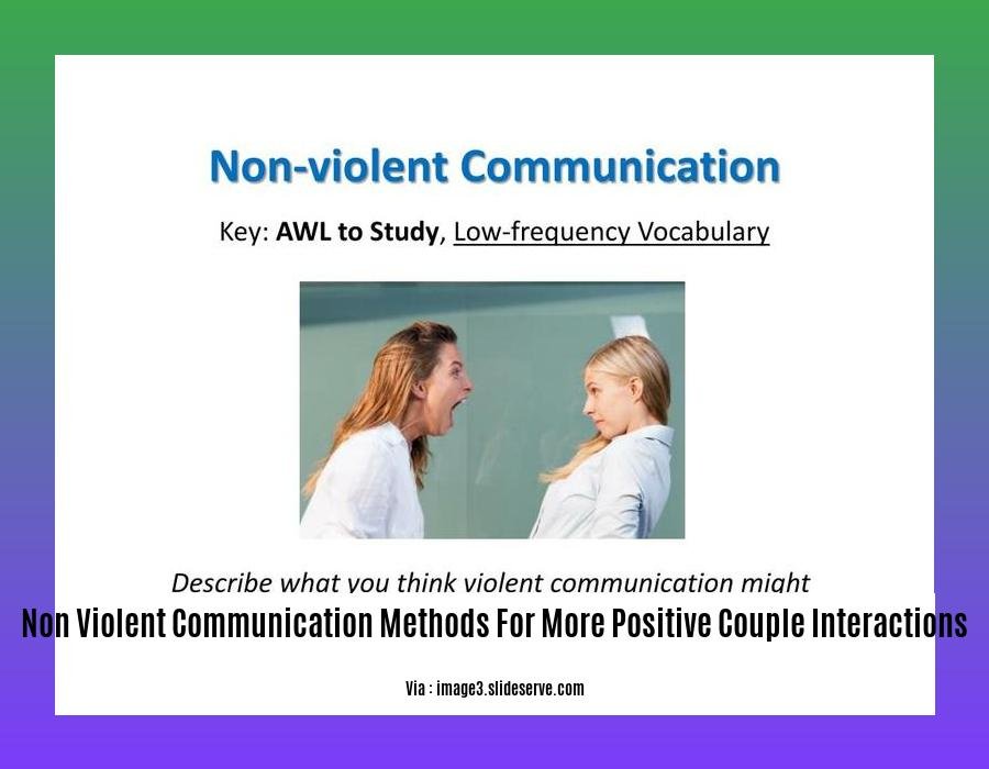 non violent communication methods for more positive couple interactions