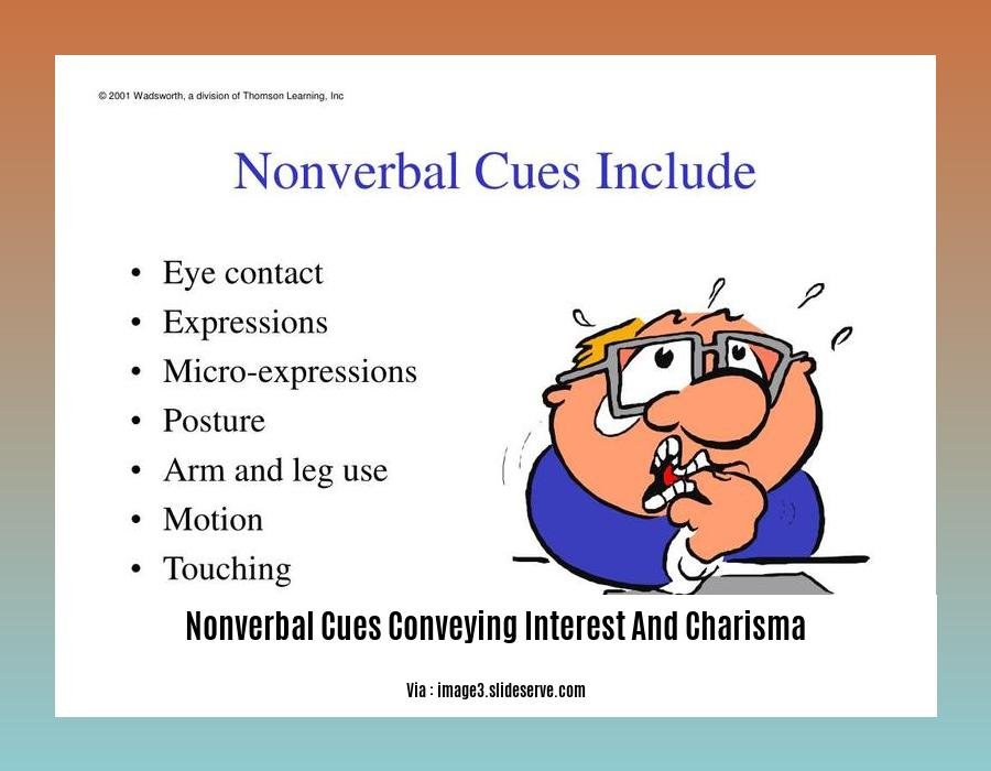 nonverbal cues conveying interest and charisma