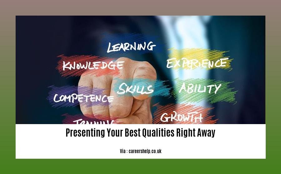 presenting your best qualities right away