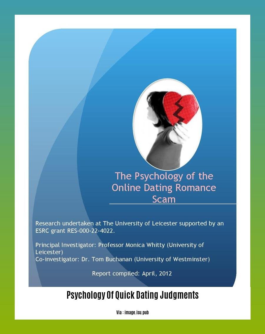 psychology of quick dating judgments