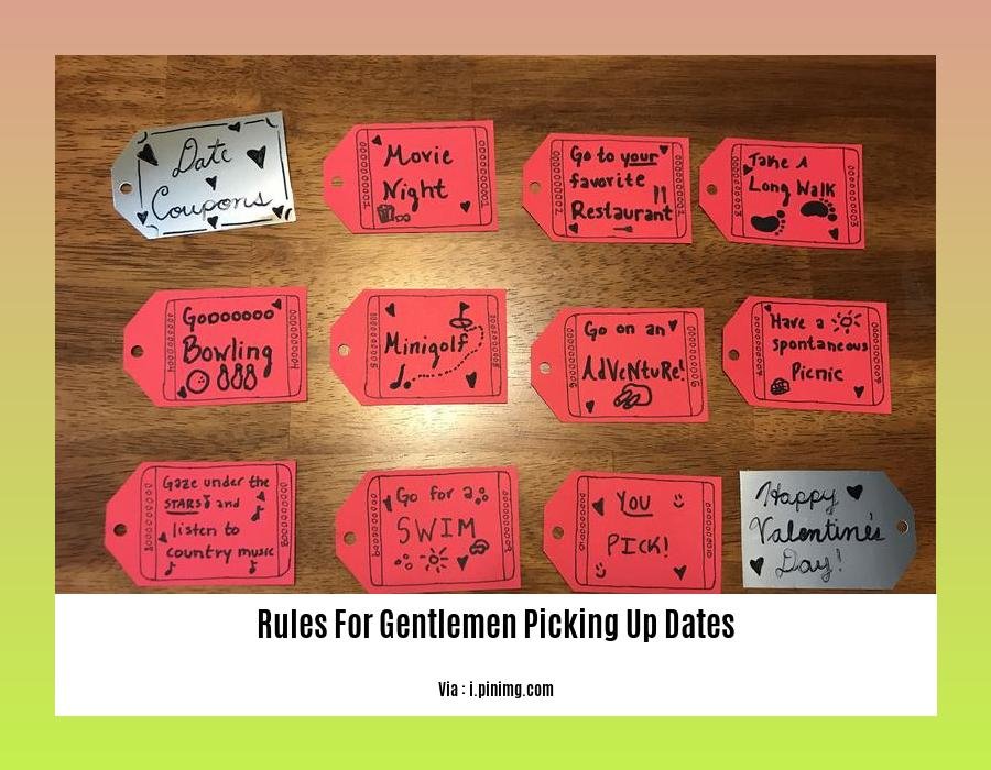 rules for gentlemen picking up dates