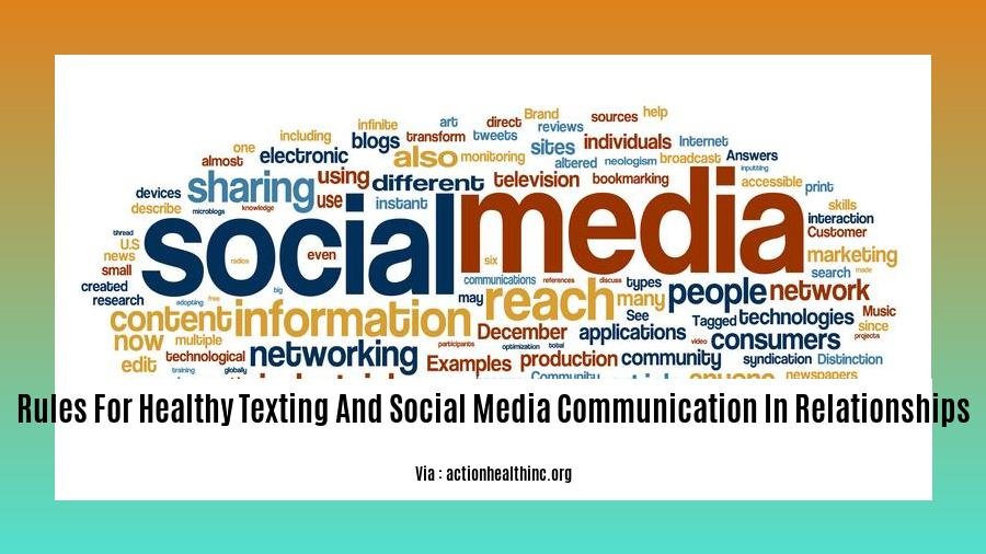 rules for healthy texting and social media communication in relationships