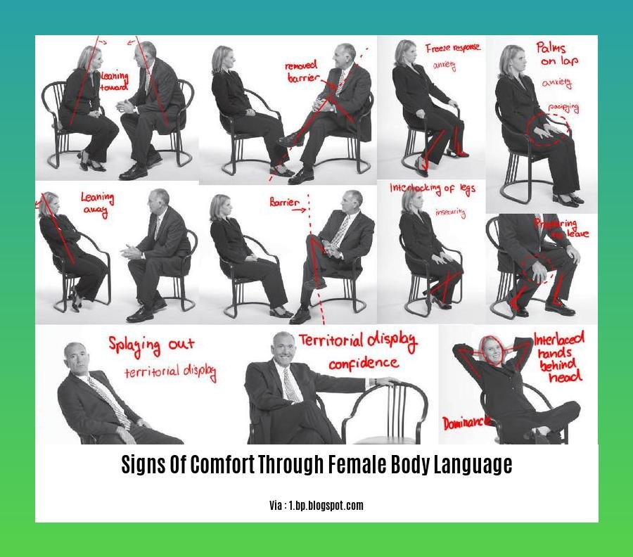 signs of comfort through female body language