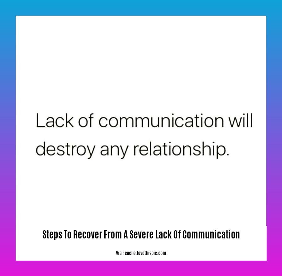 steps to recover from a severe lack of communication
