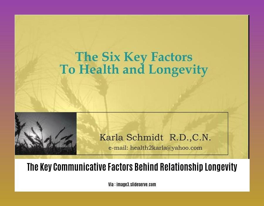 the key communicative factors behind relationship longevity