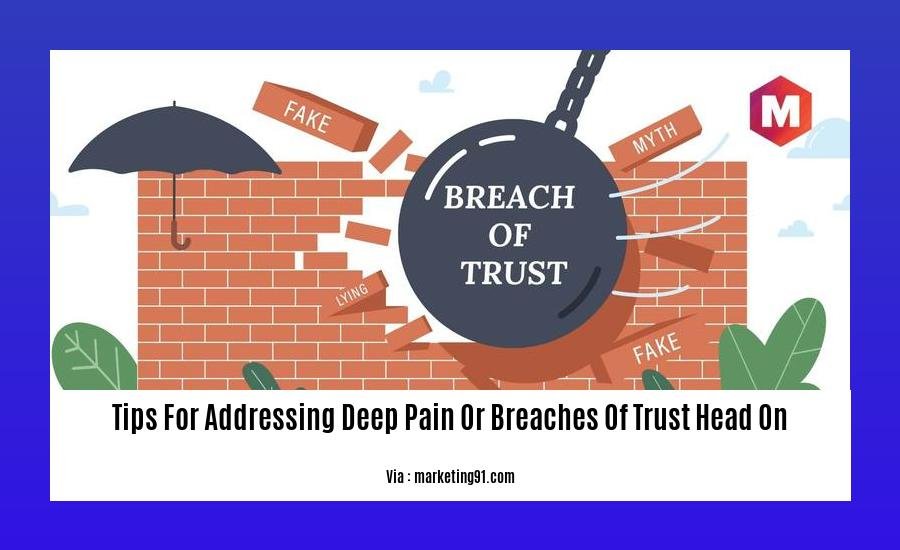 tips for addressing deep pain or breaches of trust head on