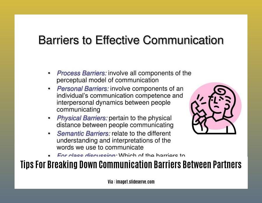 tips for breaking down communication barriers between partners