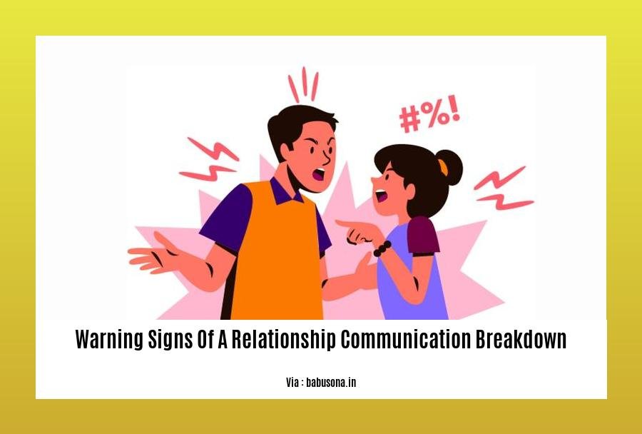 warning signs of a relationship communication breakdown